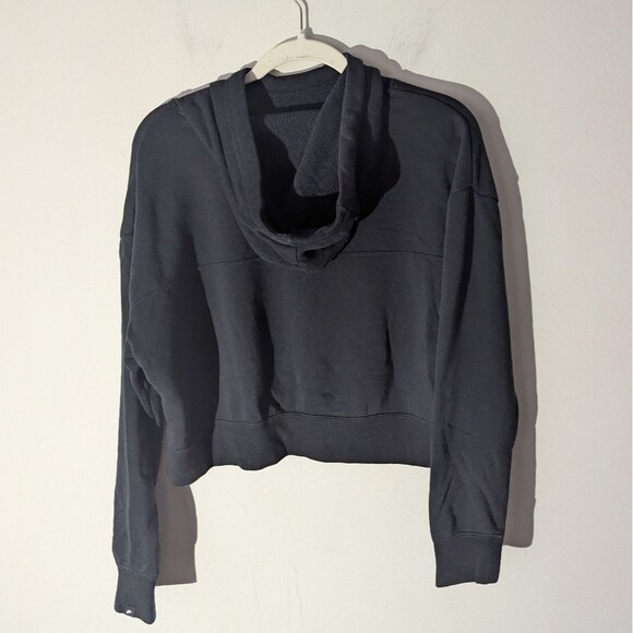 Nike Rally Clash Boxy Crop Hoodie Black Metallic Women's Size Small - Picture 4 of 8